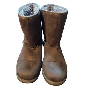 Makaw 10 Brown Women's Insulated Lined Shearling Style Boots Shoes Snow